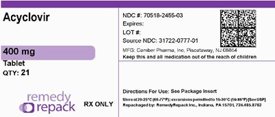 Acyclovir 400mg 70518 2455 03